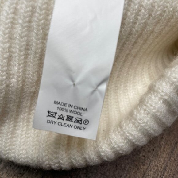 Kate Spade Bunny Bow Beanie Hat 100% Merino Wool One Size - Picture 4 of 4